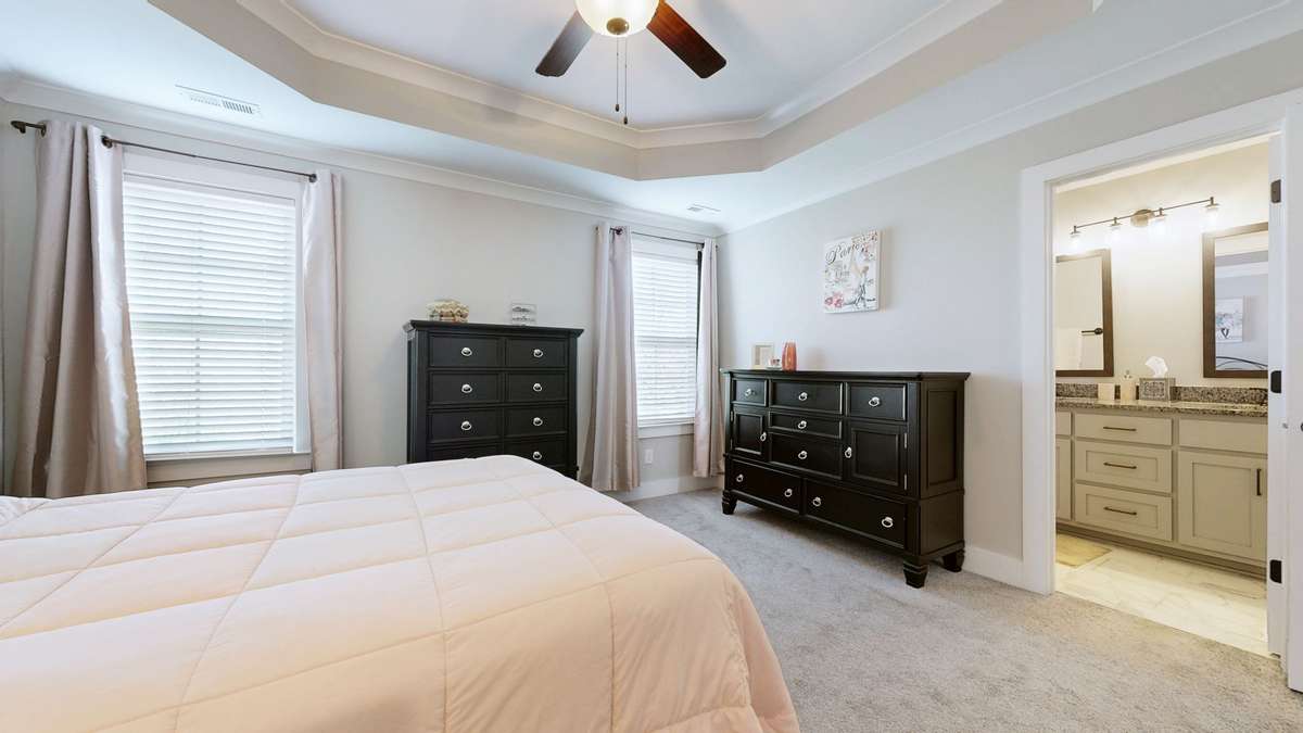 Primary suite with full bathroom.