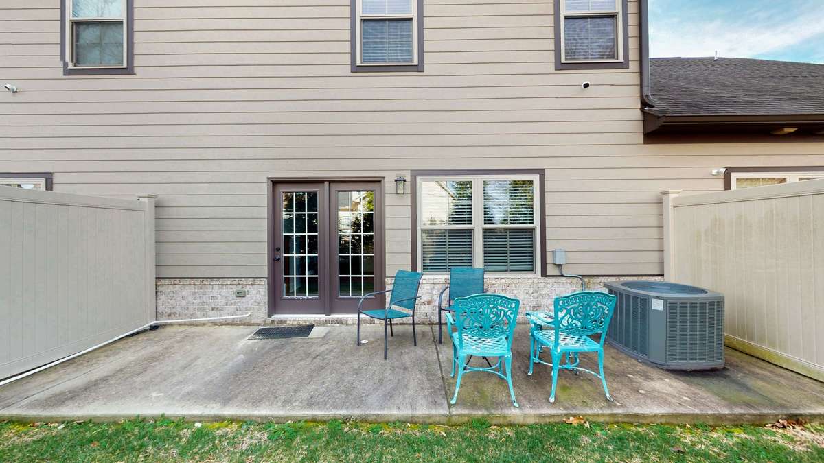 Full size patio with privacy.