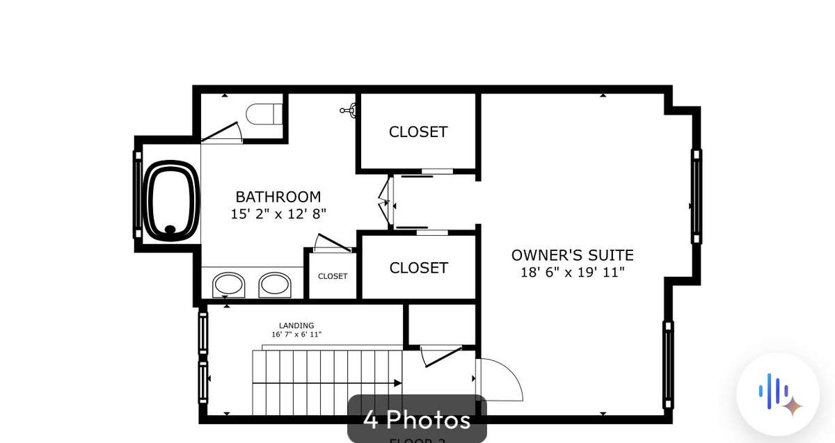 Upstairs Owners Suite Measurements