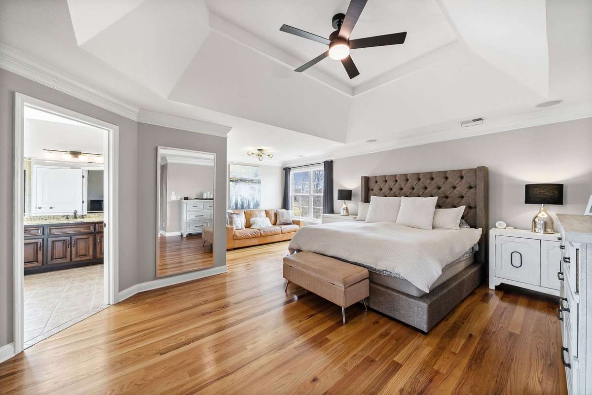 WOW your very own Owner Suite Wing complete with huge sitting area, beautiful bathroom, large walk in closet and large enough for a king size bedroom suit.