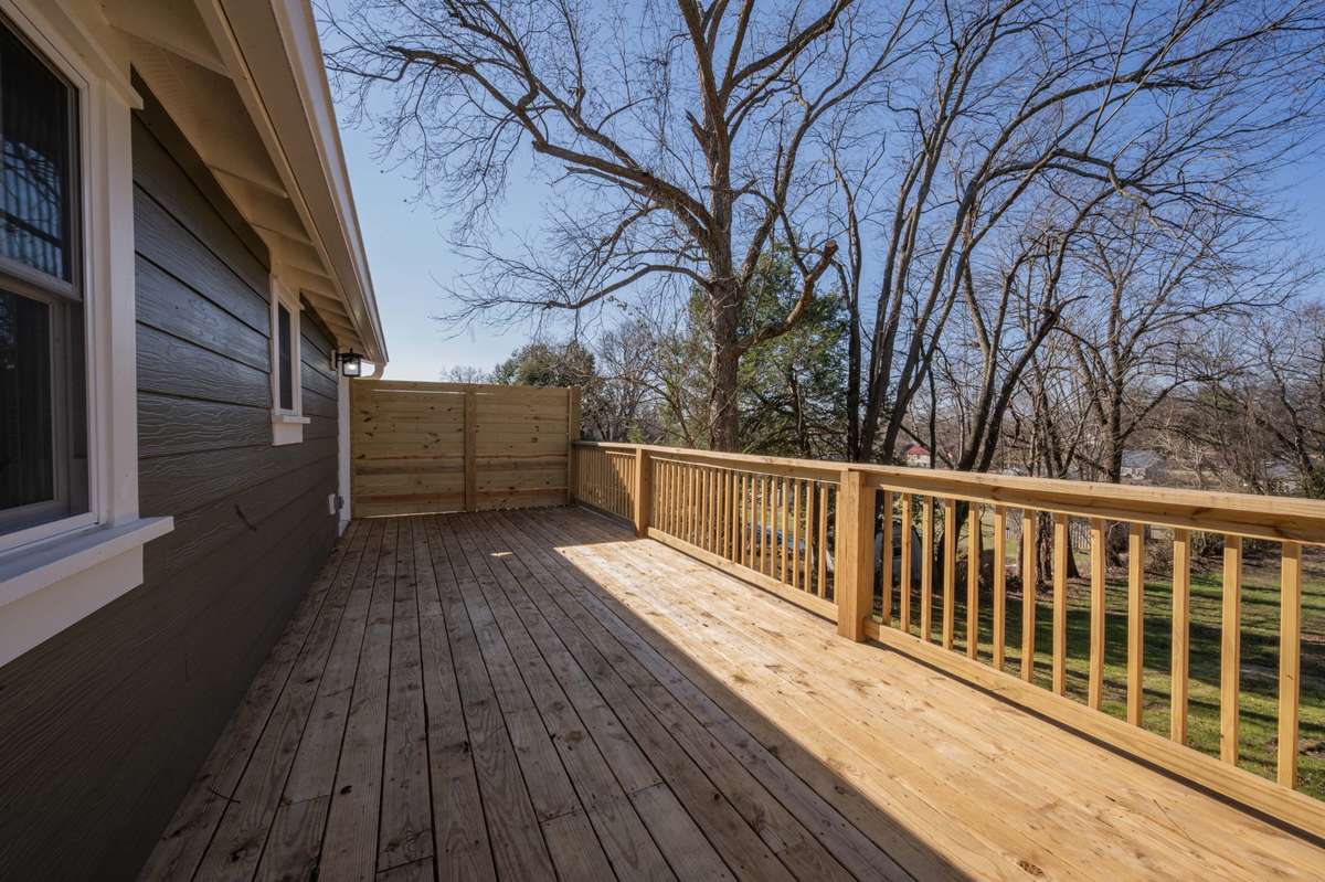 Deck over looks back yard