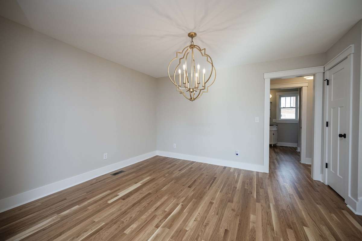 Family gatherings start here in the dining room with upgraded lighting