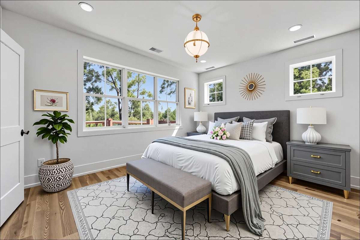 Ai Staged primary bedroom