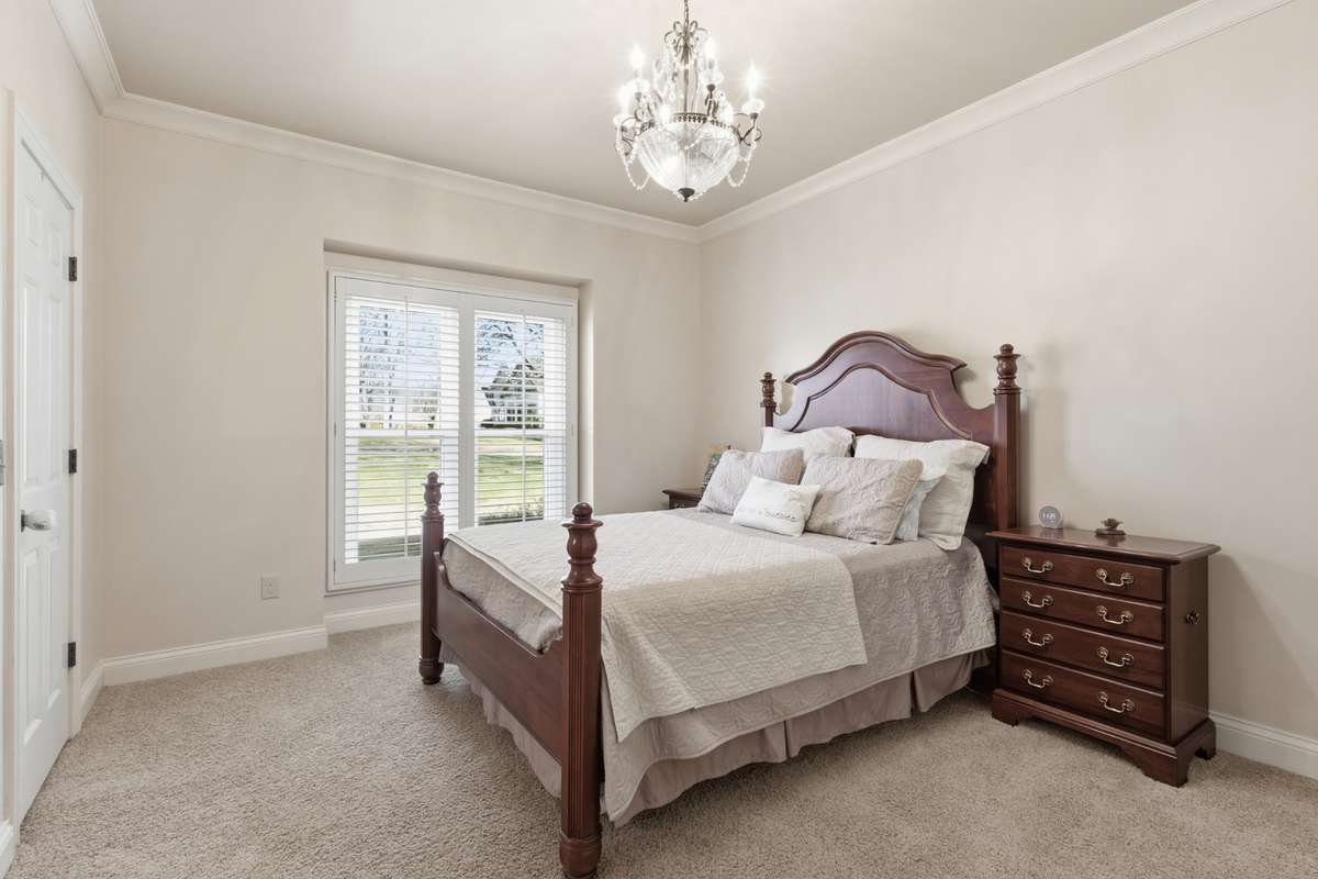 Bedroom #3 - main level attaches to a dual-access bath.  Walk in closet.