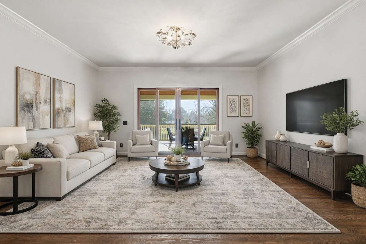 Virtually Staged Living Room