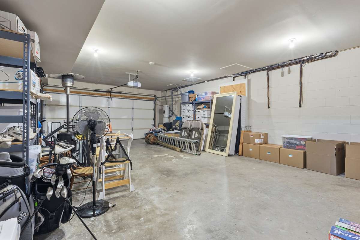 This home features 2 sets of two car garages - one on each level of the home.  This garage is on the basement level.