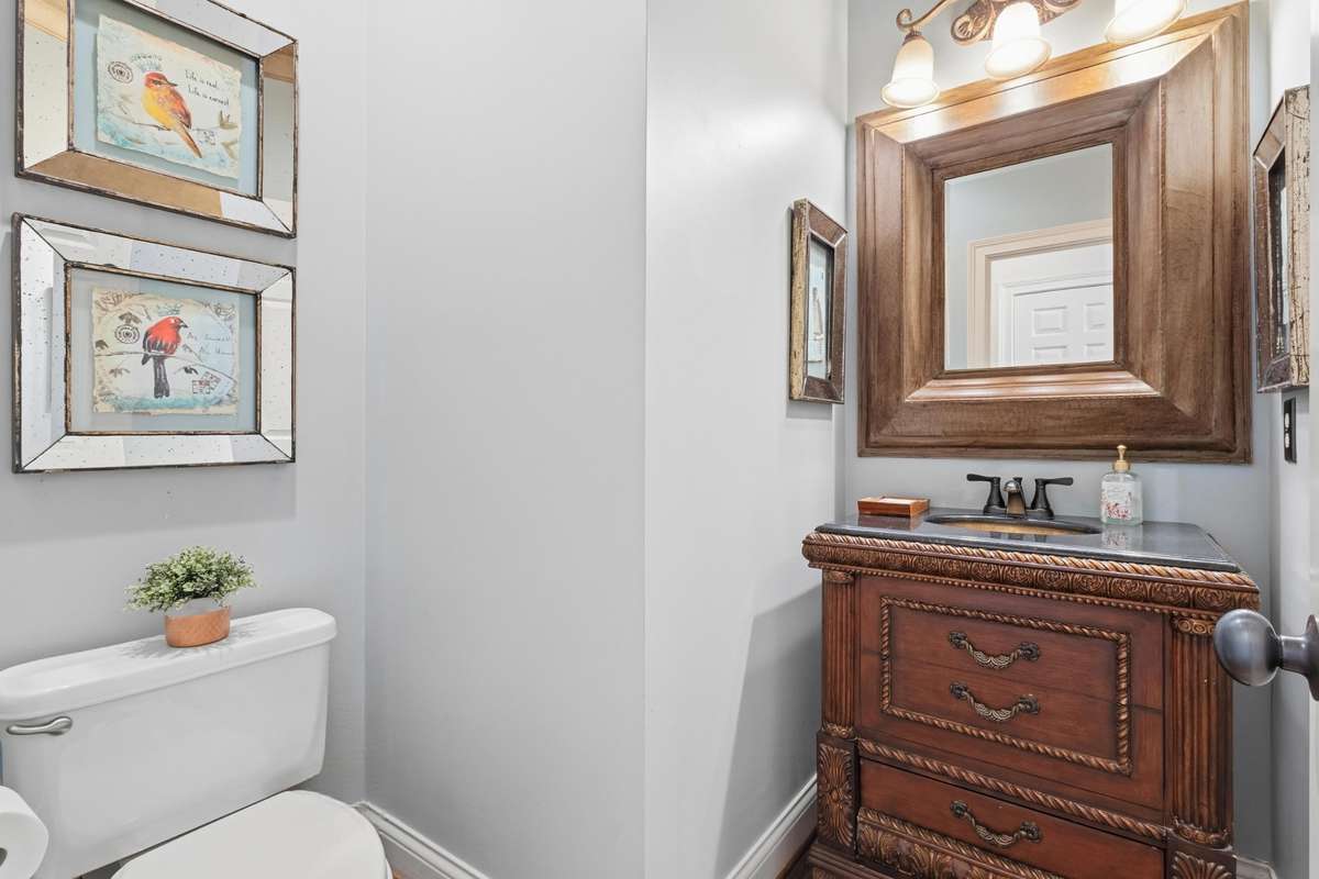 Powder bath on main level