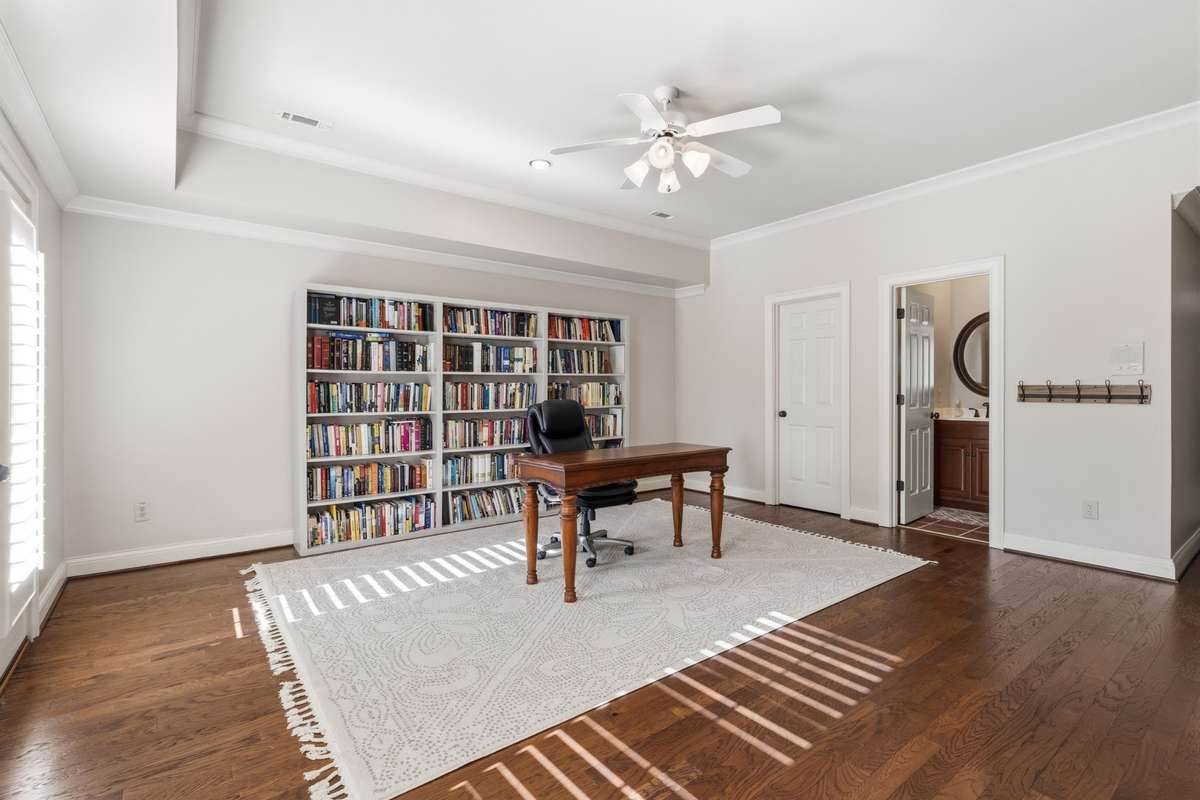 This flex space is currently used as an office, but could be an additional bedroom.  Bathroom attached.