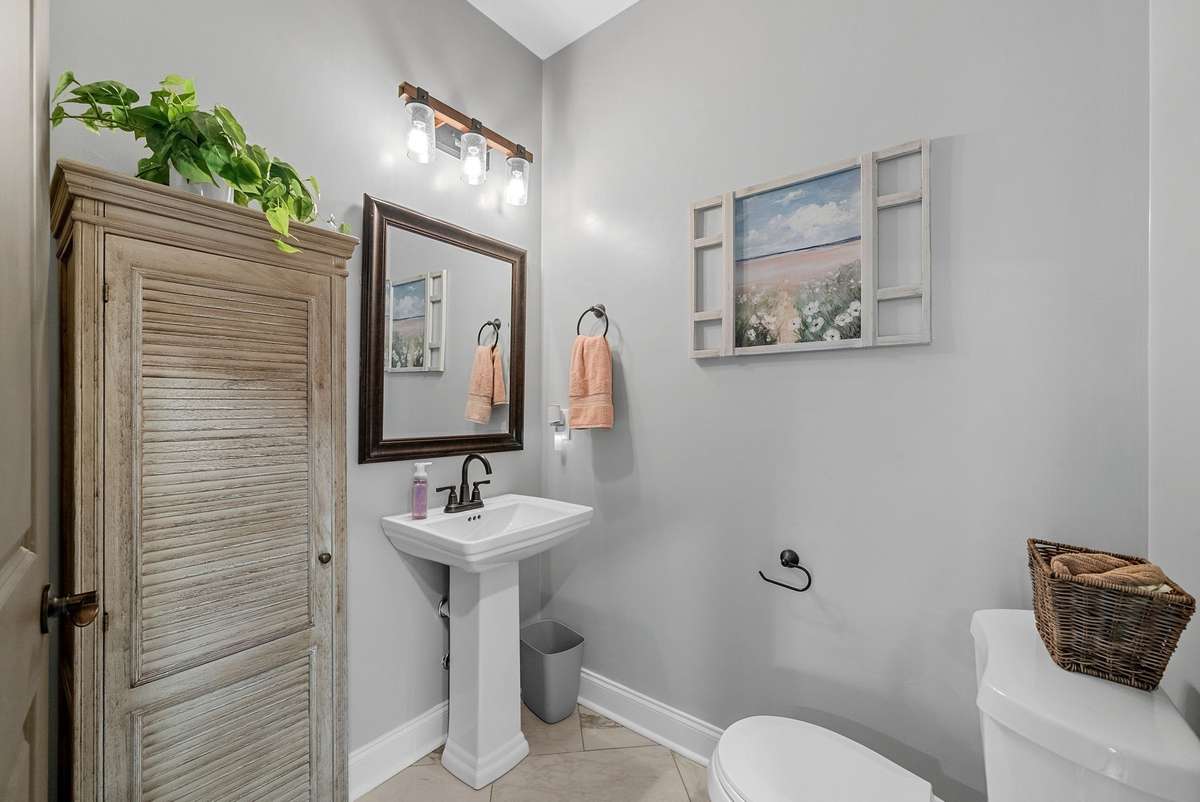 Half bathroom on main level!
