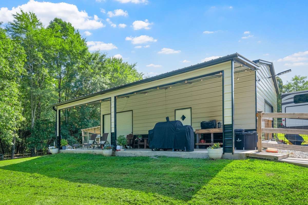 Storage, shade, and space for gatherings!!