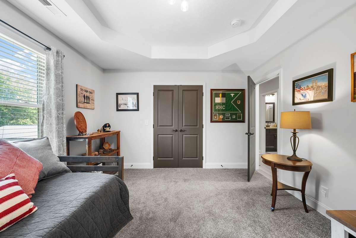 Bedroom #3 features a tray ceiling, large layout, and good closet space.