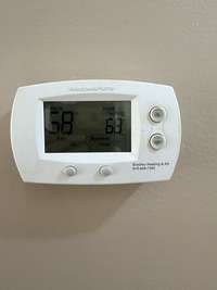 Comfortable temp in home.