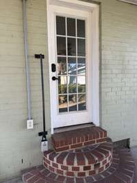 Back door off laundry area