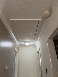 Attic space over the hallway