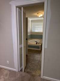 View into the Primary Bathroom
