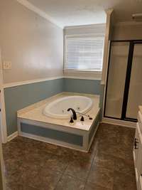 Jetted tub in Primary