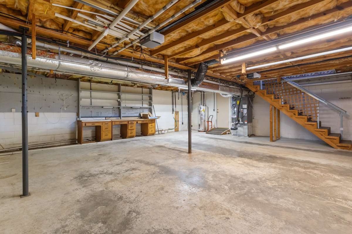 Door to access lower level, stairs to main level