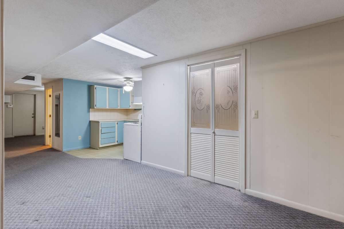 Laundry room behind the doors