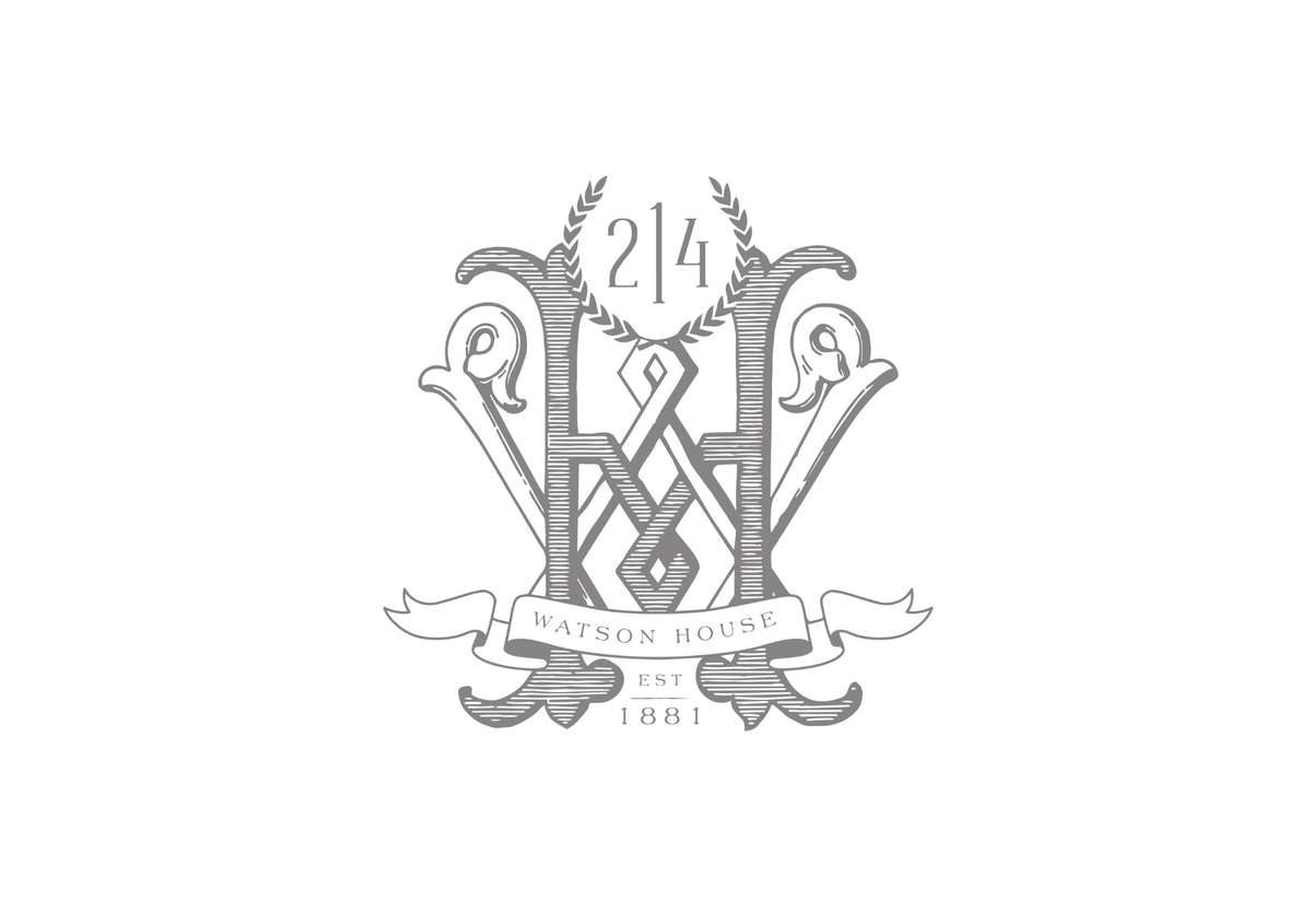 Custom Watson House monogram that the current owner had commissioned.