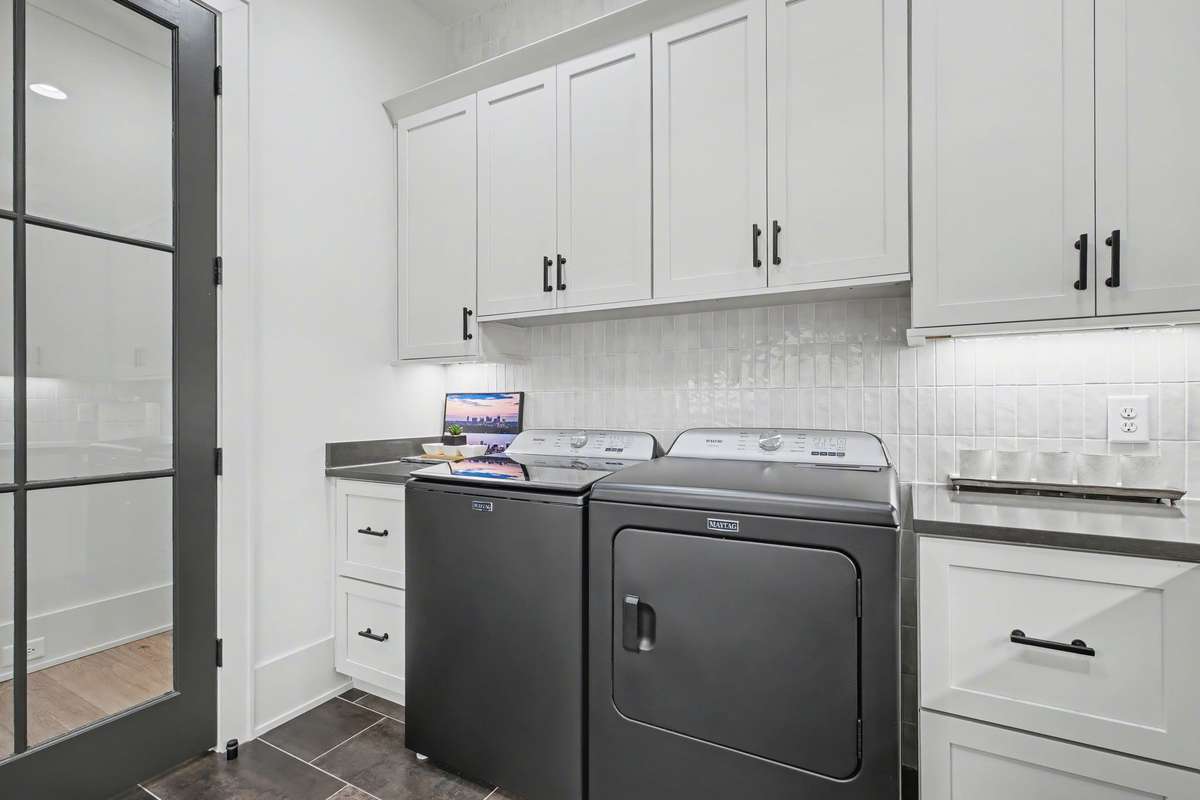 Opposite Side of the Utility Room showing the  Glass Paneled Door