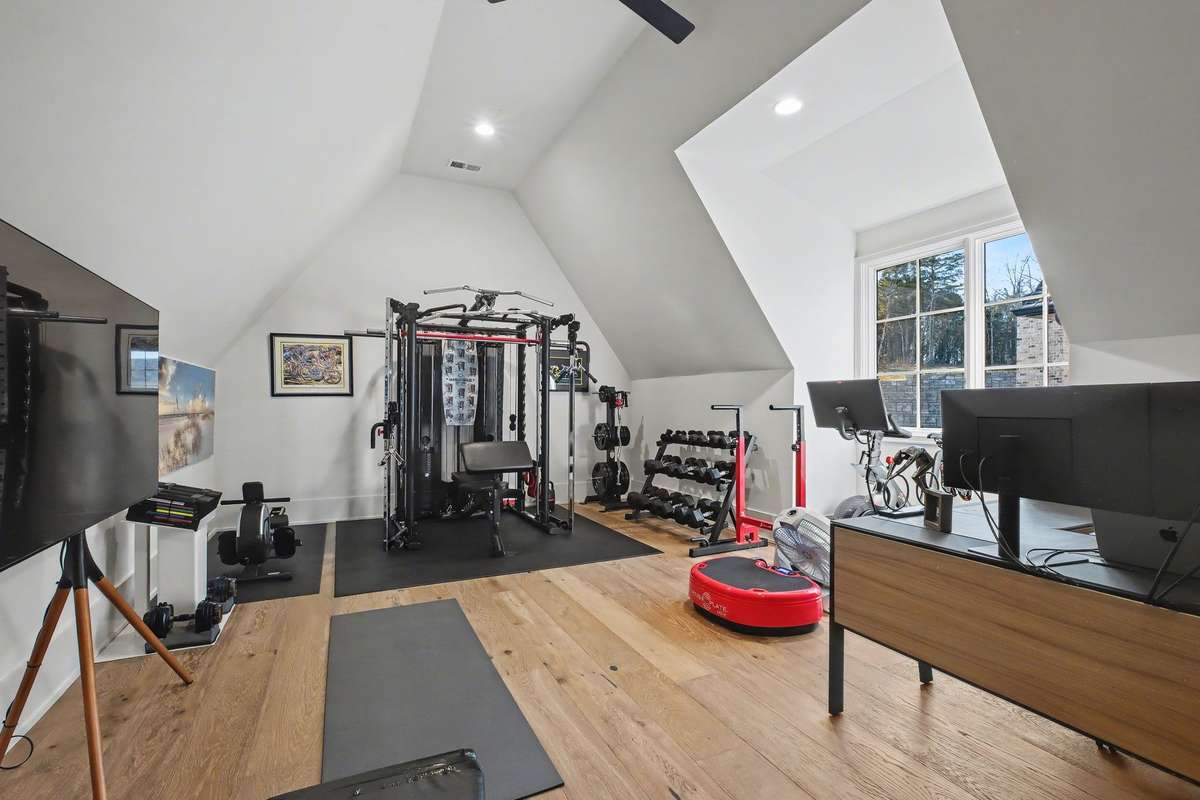 Separate Exercise/Second Bonus Room or Office over the Single Car garage also Featuring Glass Paneled Door