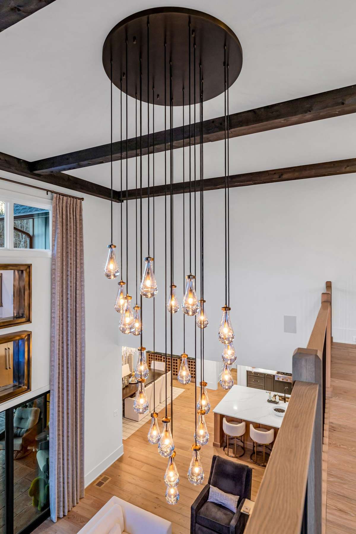Another Example of Restoration Hardware Lighting in the Great Room