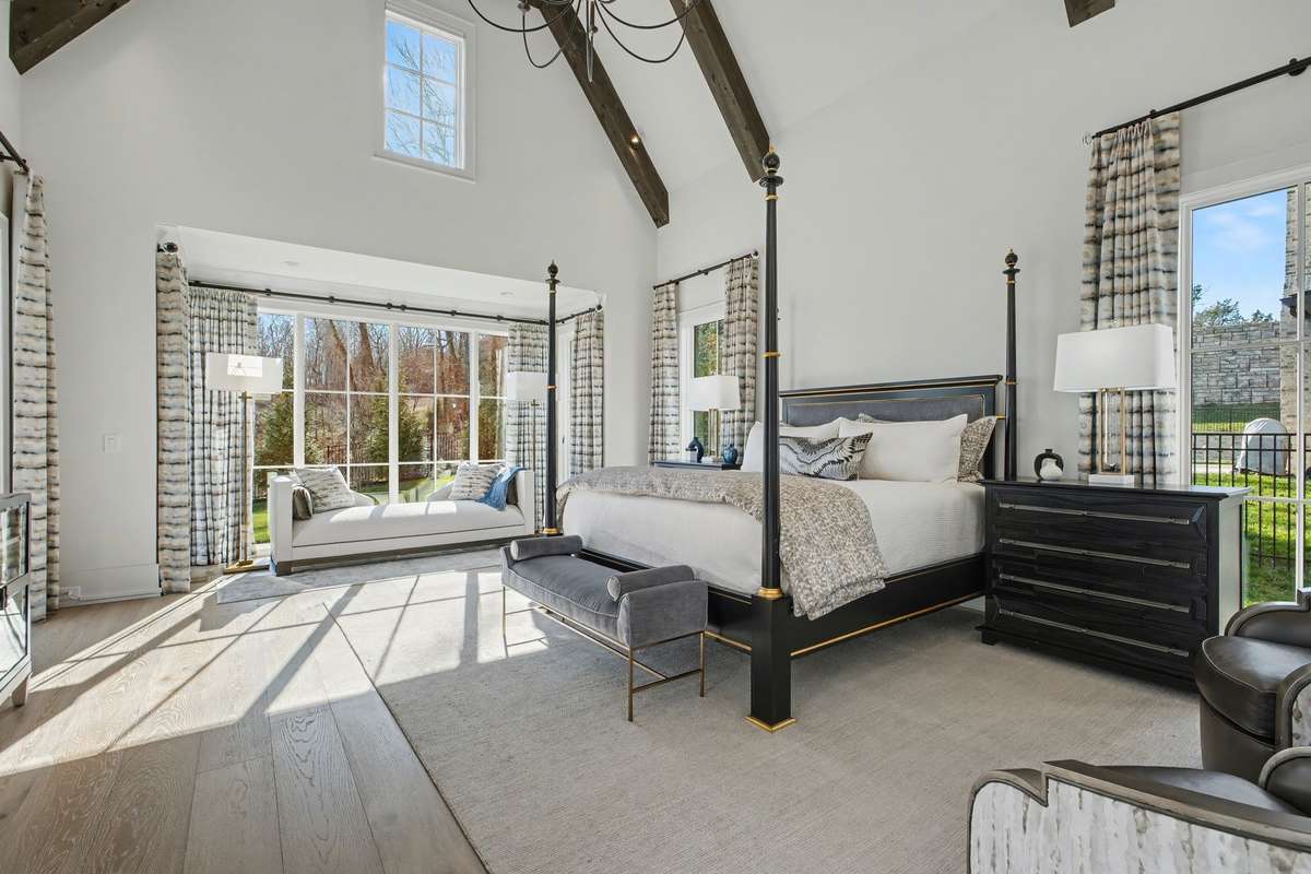 Master Suite looking towards the Sitting Area that Overlooks the Pool/Spa and Back Yard / Common Area -  Loaded with Natural Light