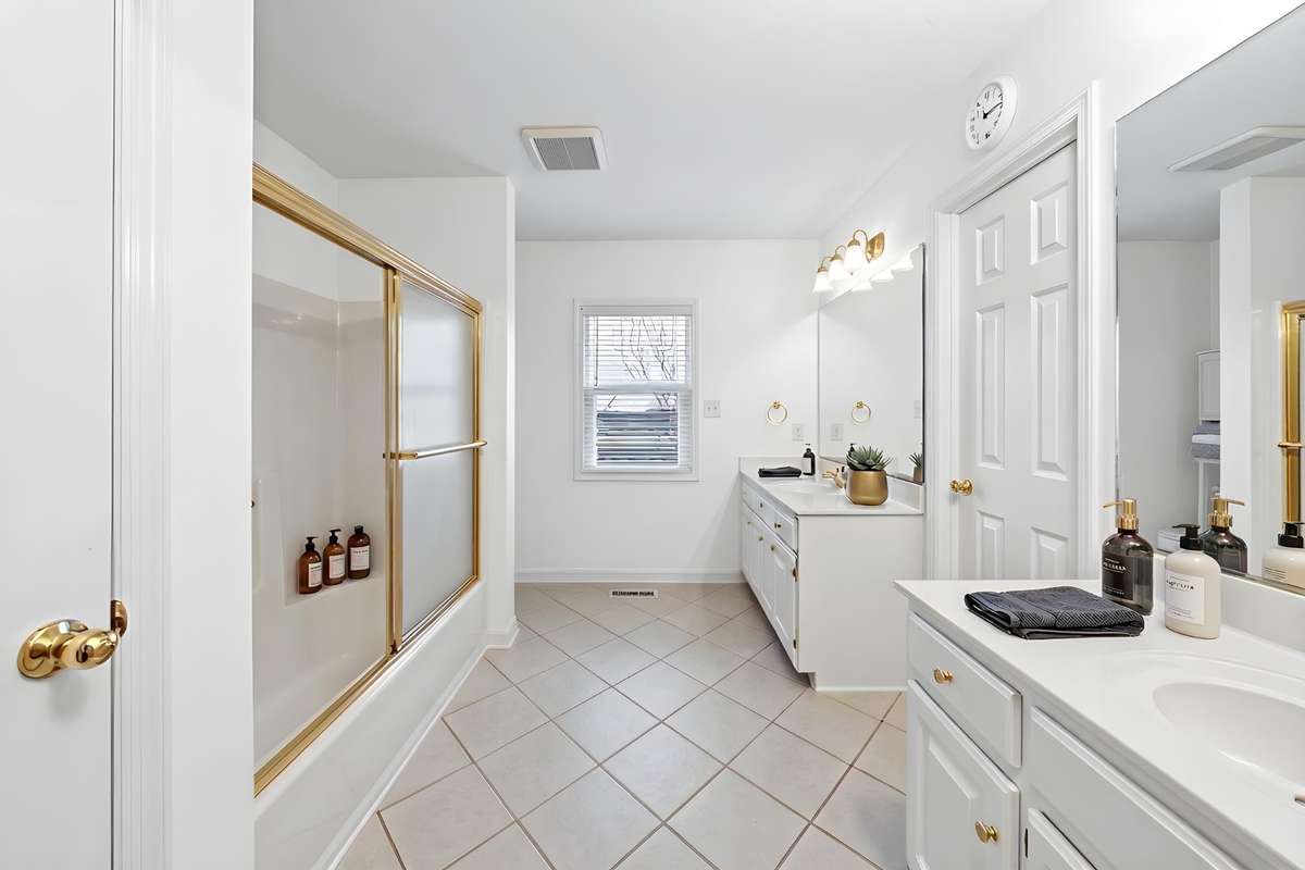 Digitally enhanced to show what a fresh coat of paint could do in this room!