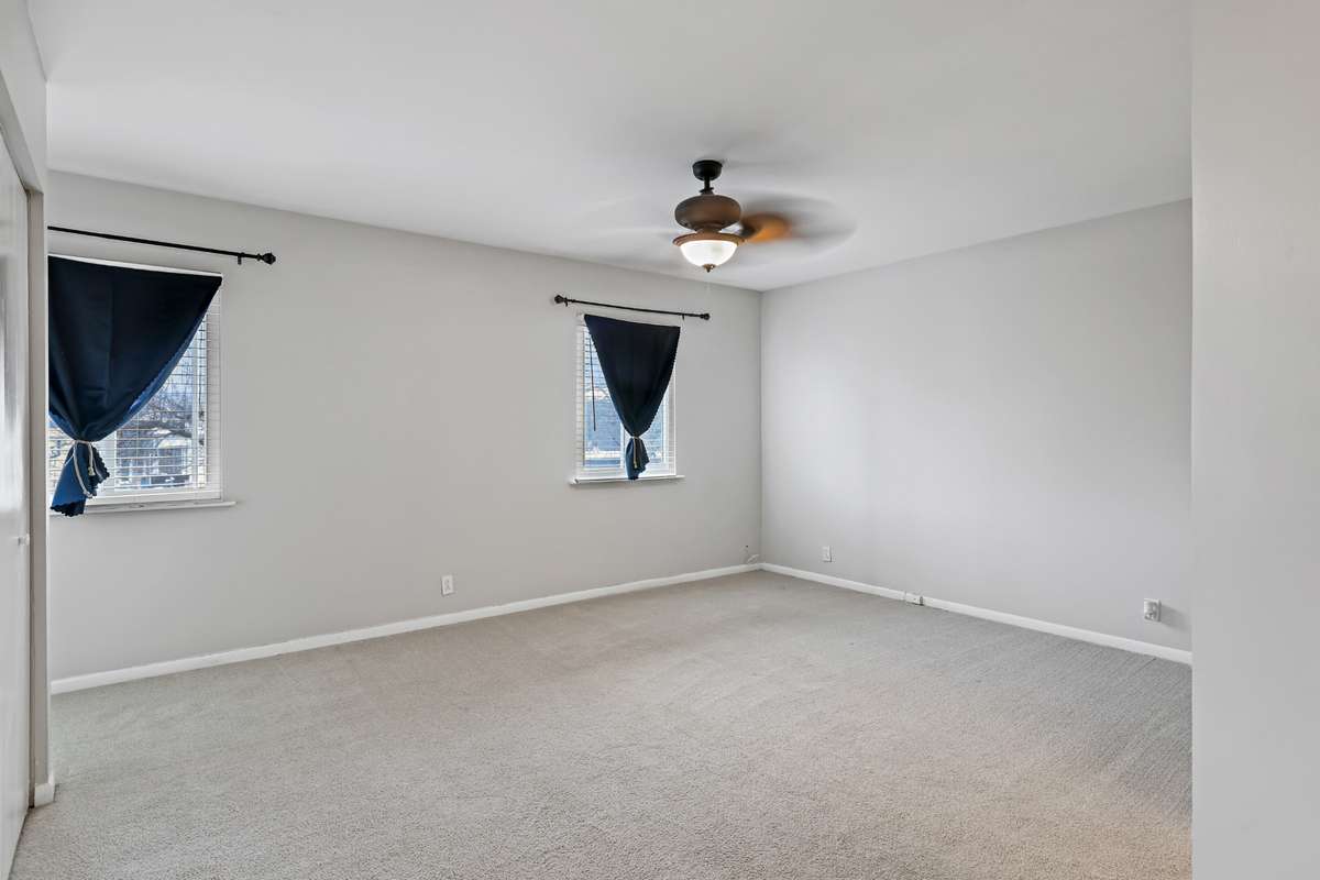 extra large primary suite with TONS of closet space