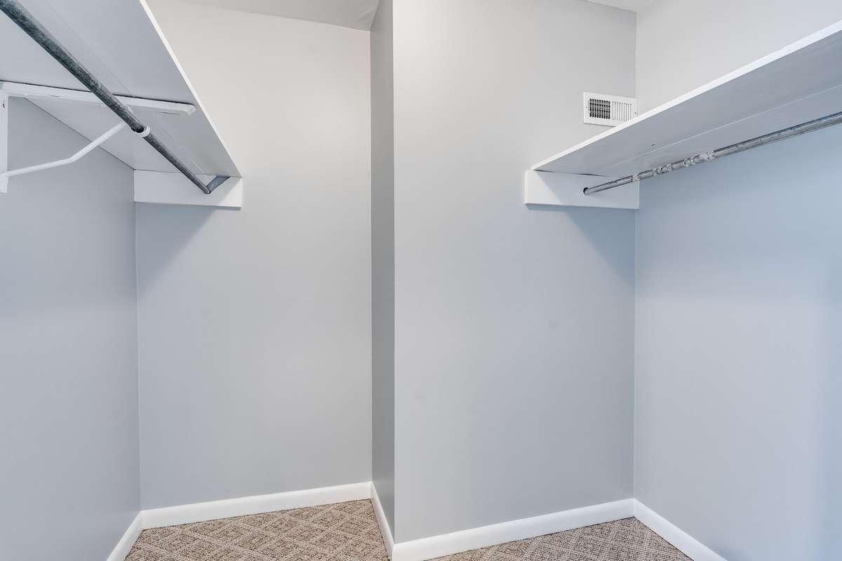Walk-in closet off primary bedroom.