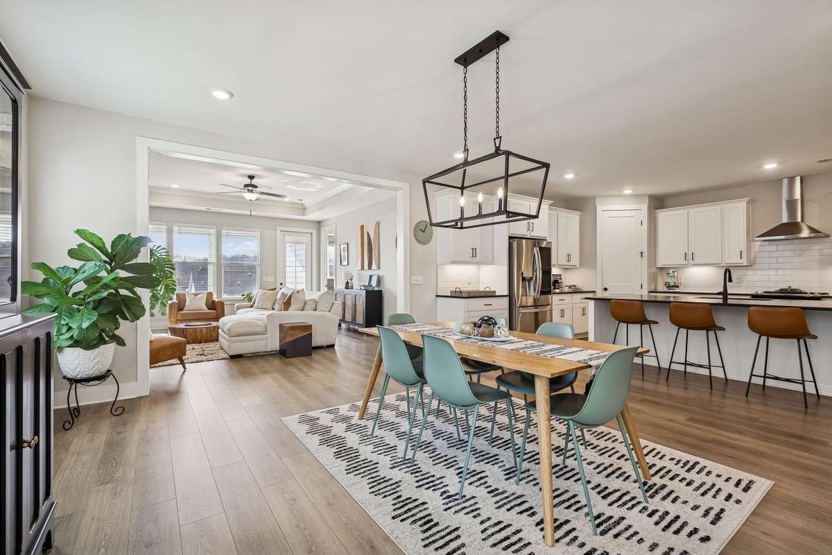 Open and airy concept makes for a great area for entertaining.