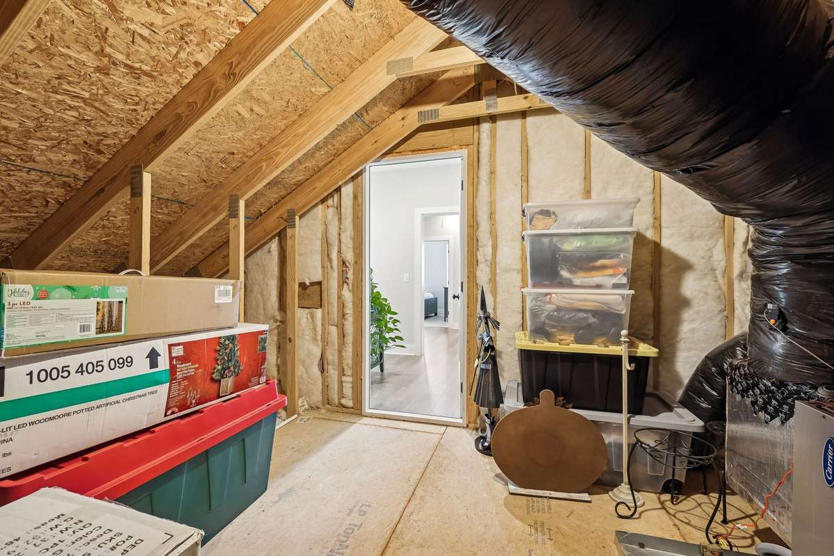 Additional view of the walkable attic.