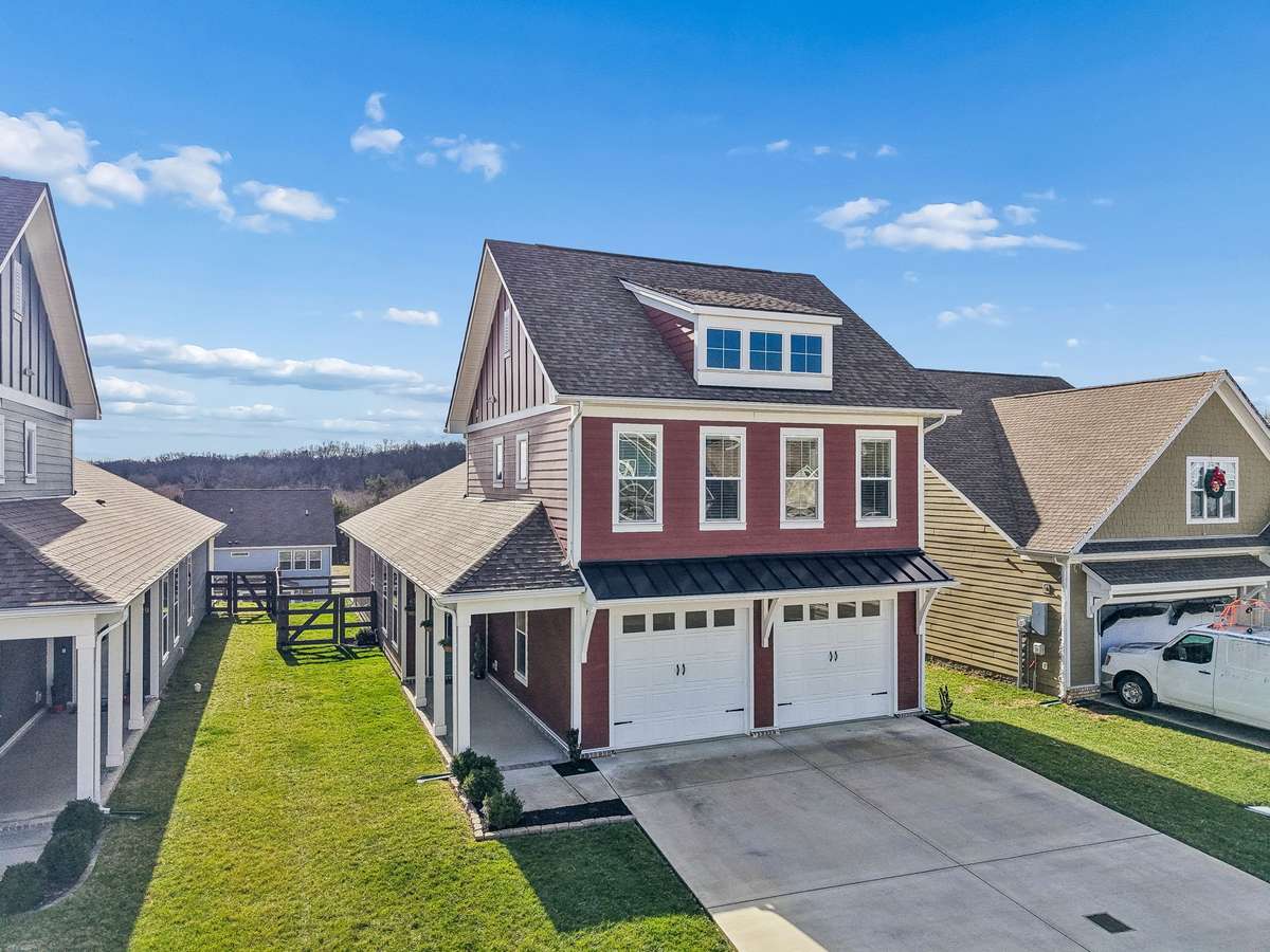 Drone view of left side of home.