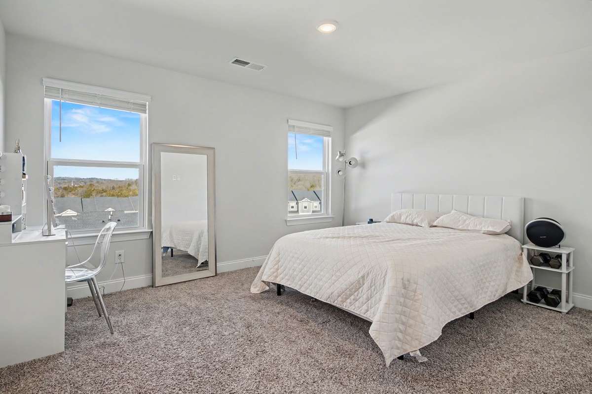 Master Bedroom! Huge and offers a cool view also.