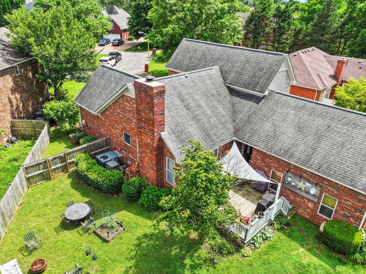 Aerial back yard