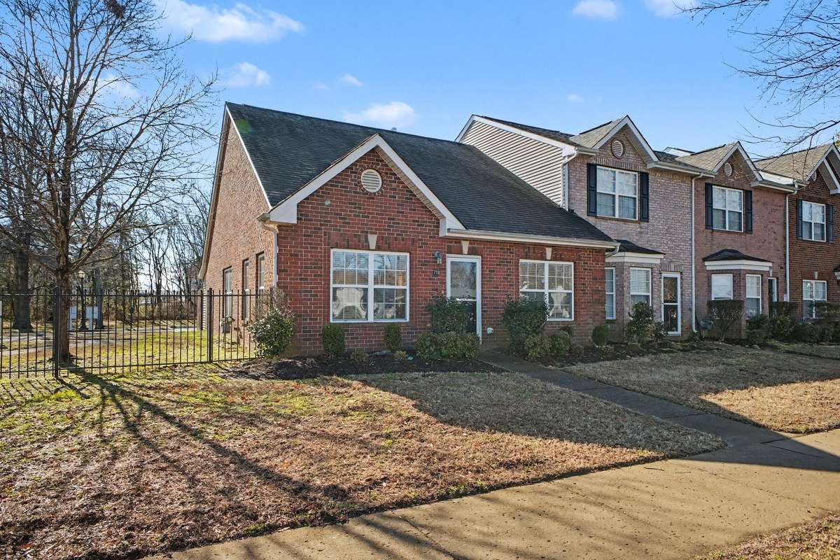 All brick with siding in the rear.