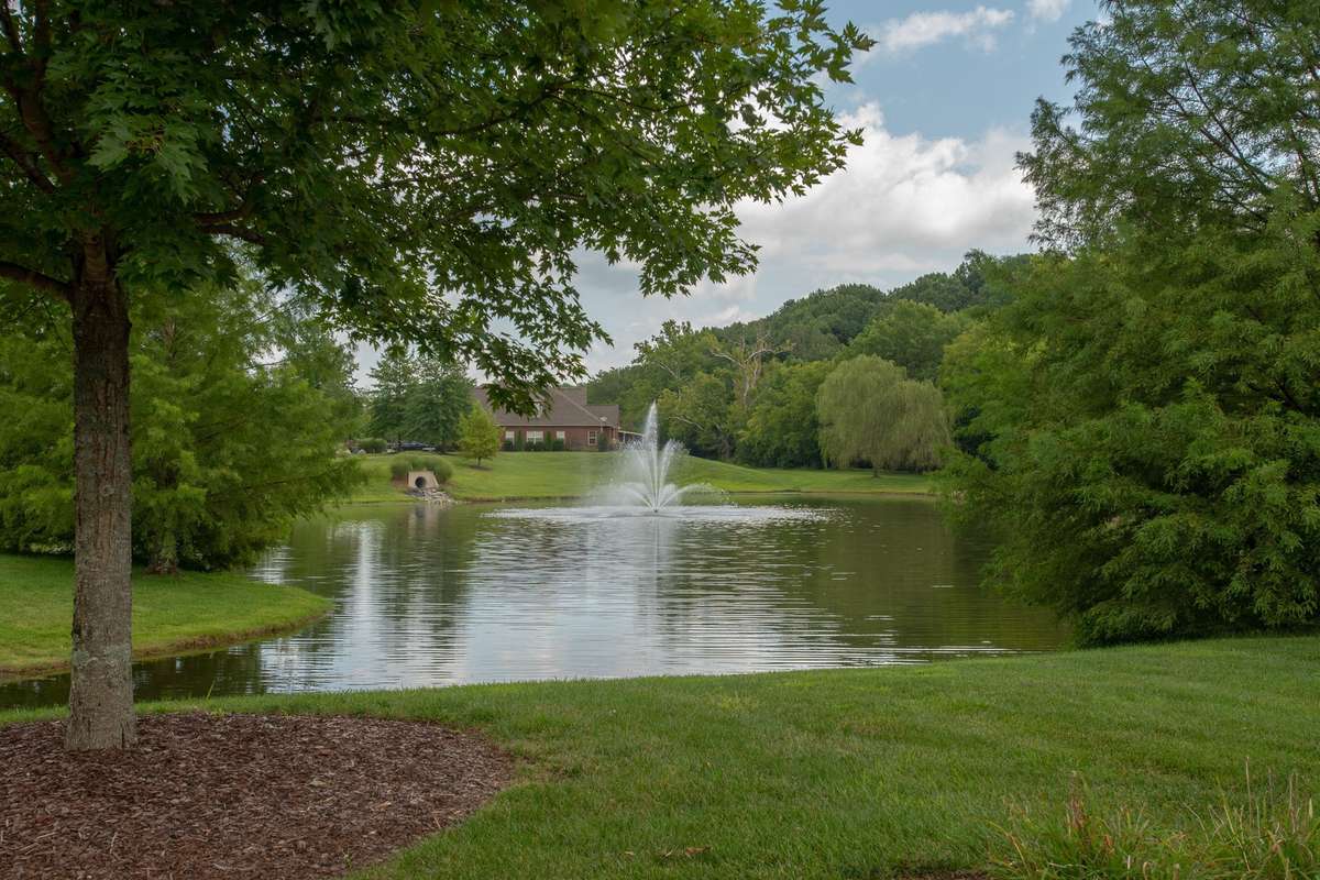 Beautiful water features to enjoy while walking thru the neighborhood