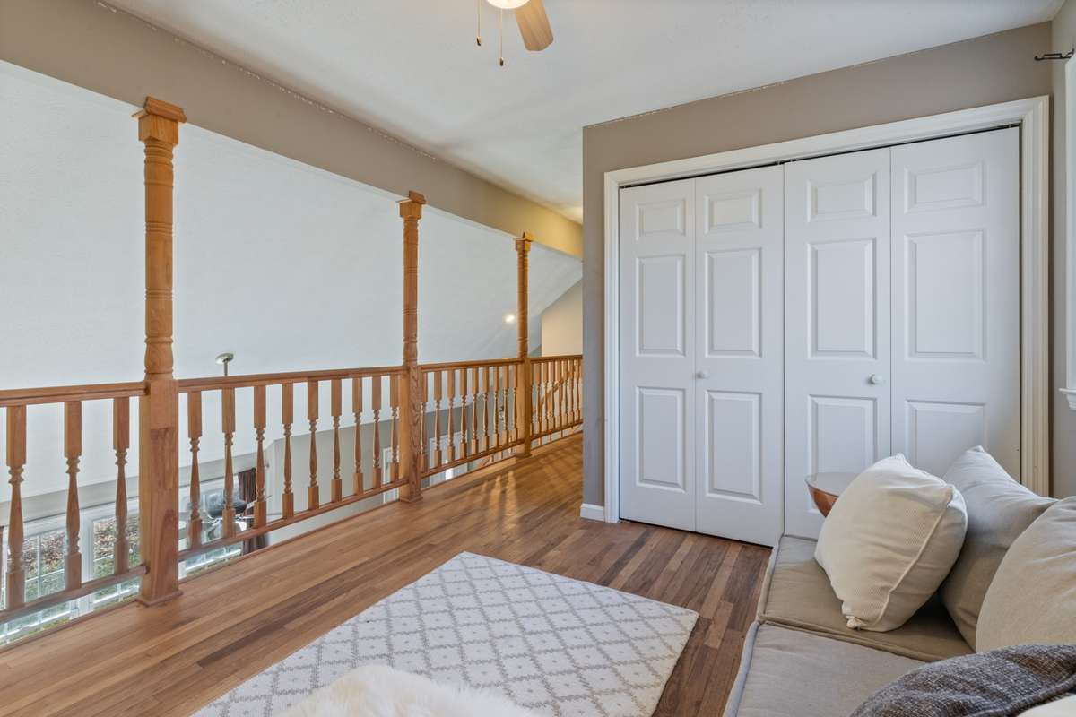 Loft Bedroom that could be walled off for privacy.
