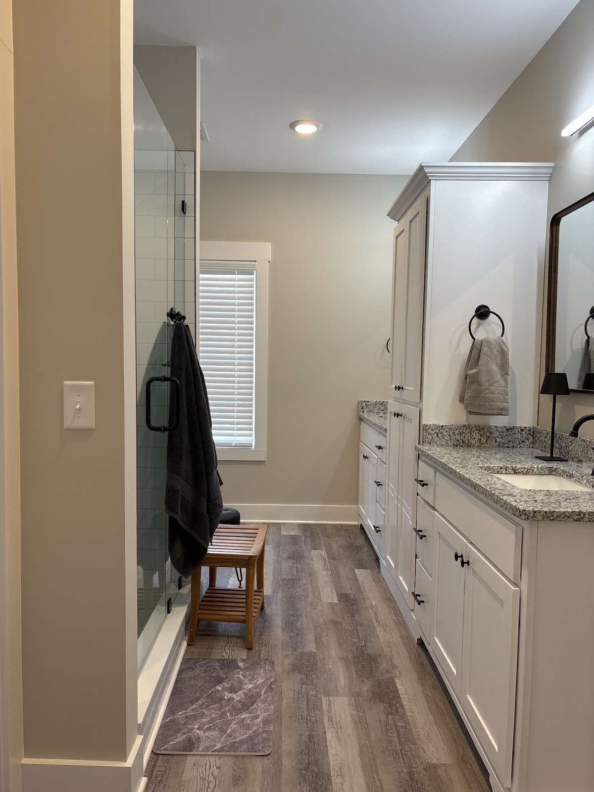 Large Primary Bath w/Walk-in Tiled Shower, Double Vanities, and Huge Walk-in Closet.