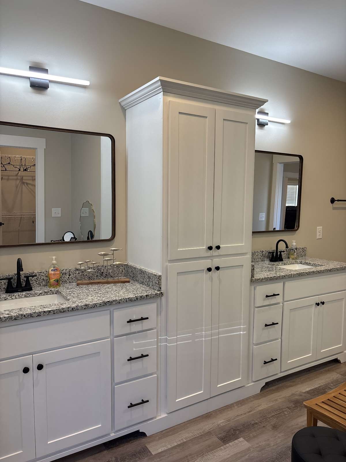 Spacious Primary Bath has Double Vanities