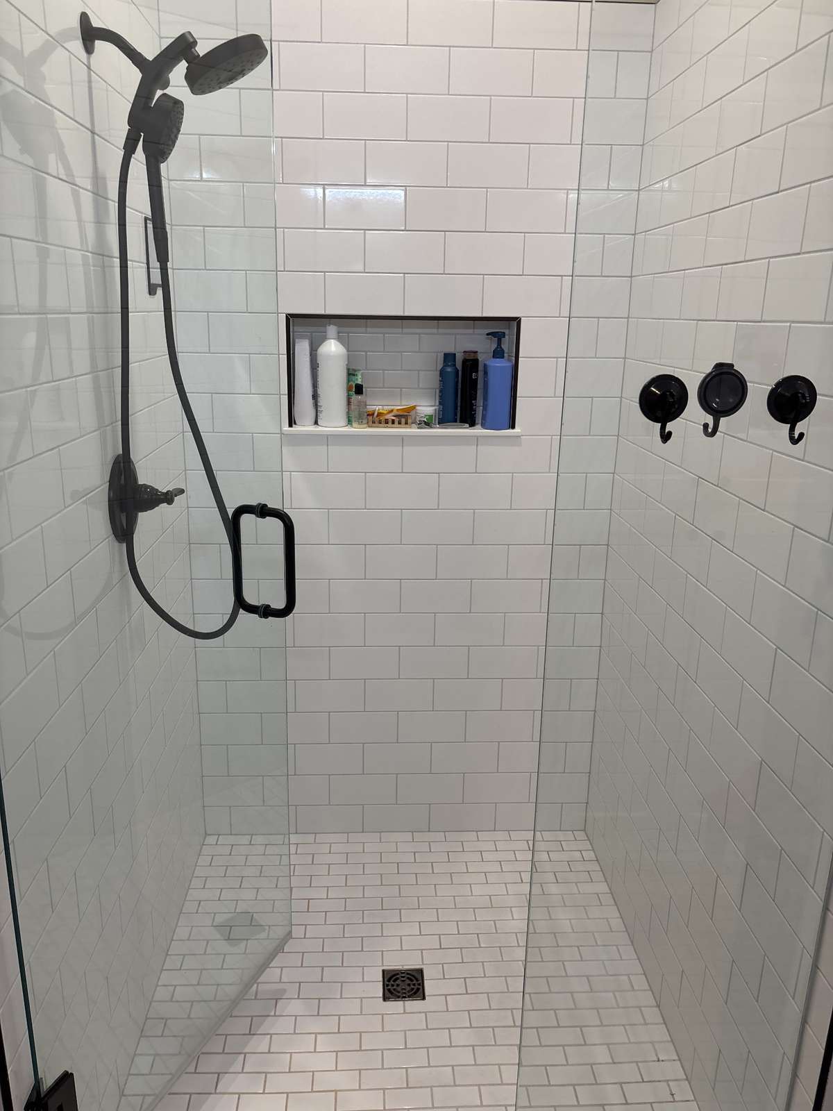 Another View of Tiled Shower in Primary Bath