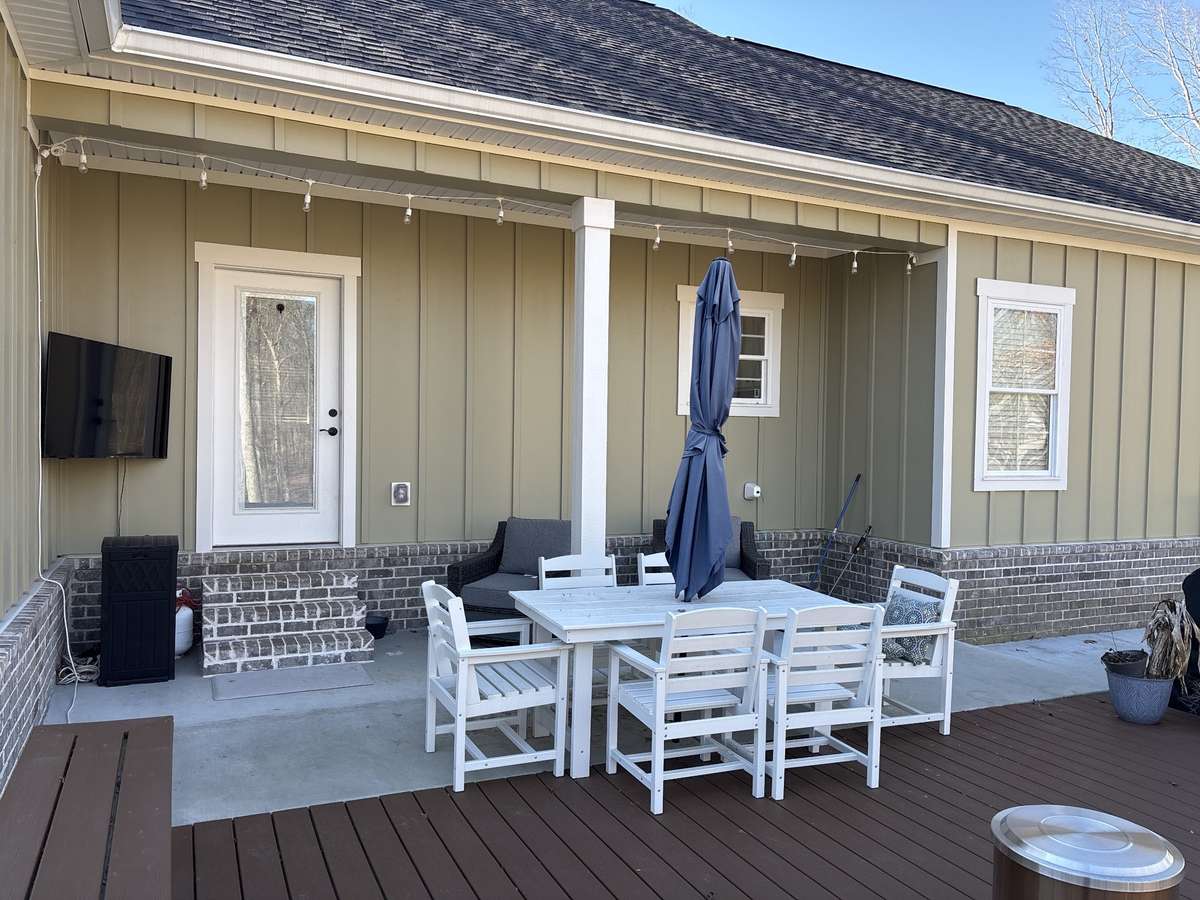 Back Porch is Partially Covered