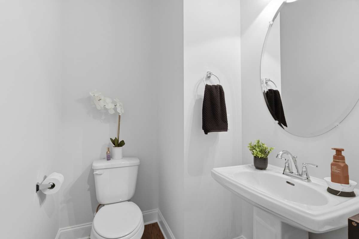 Main level powder room