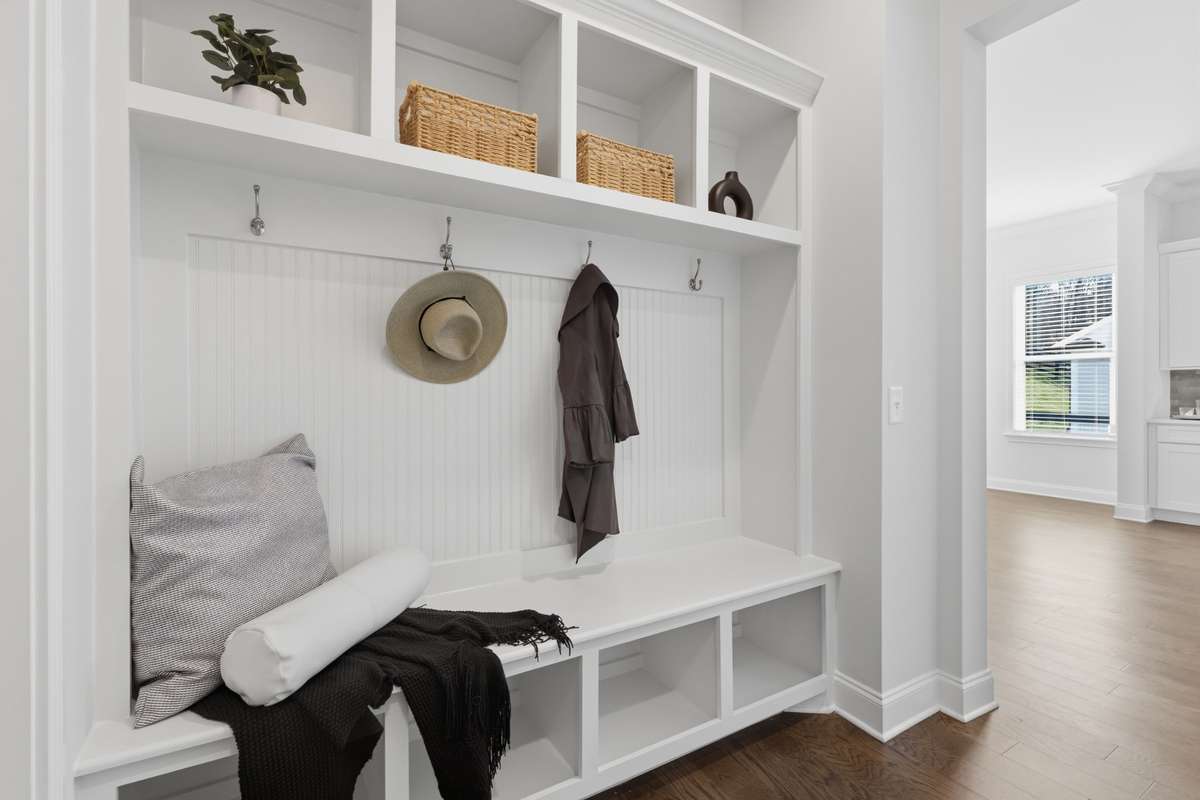 Mudroom provides a great "landing" zone for all things!