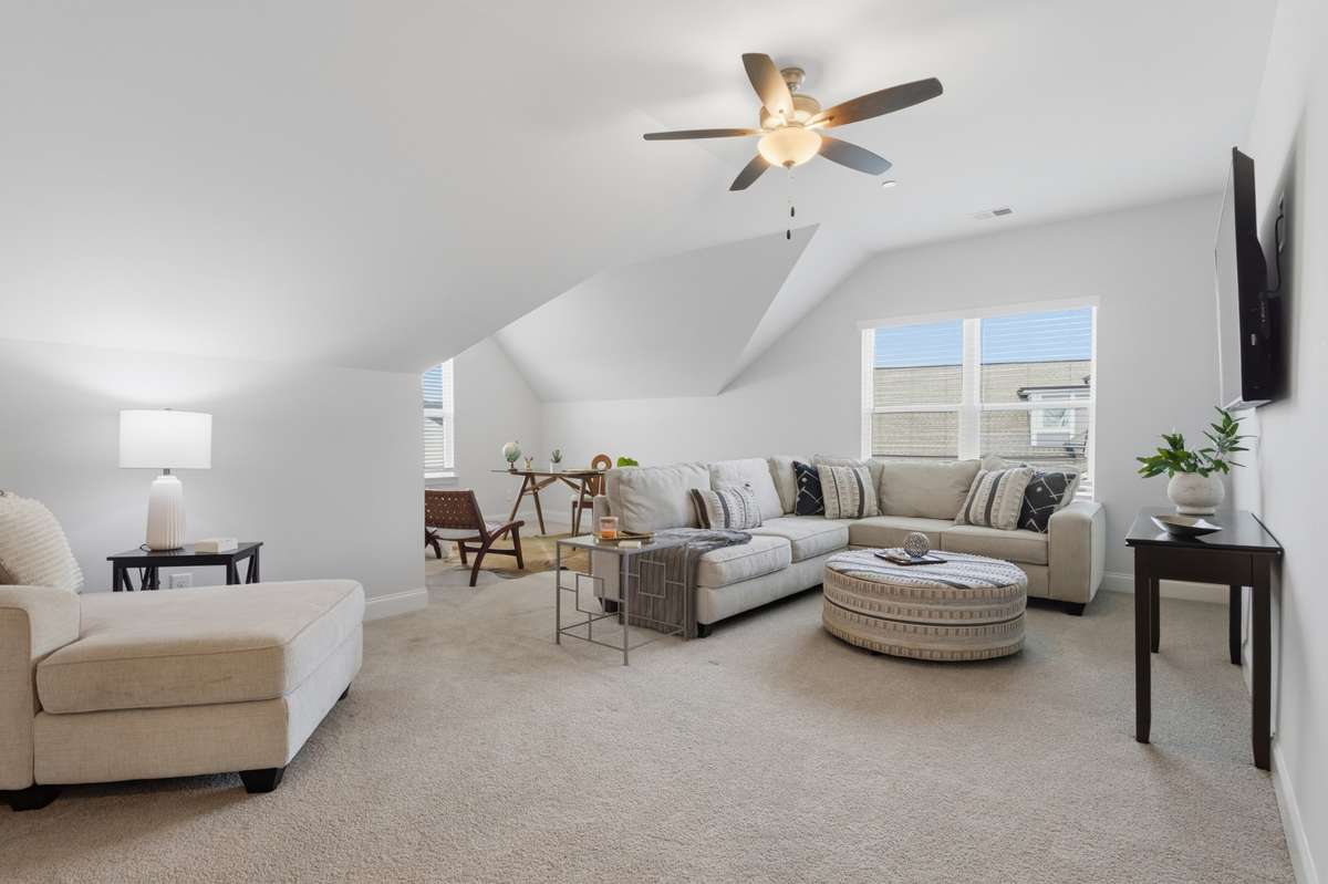 Bonus room has a separate alcove...ideal for an office area or music nook.