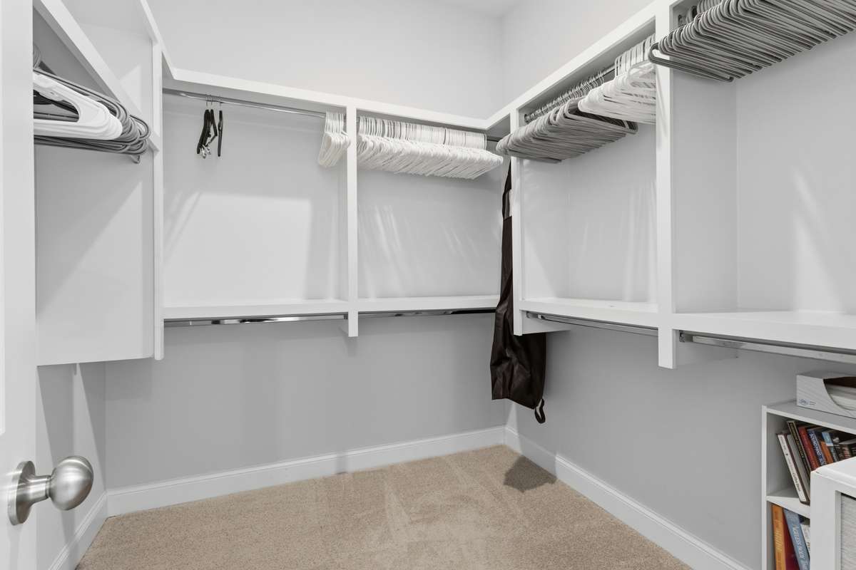 Spacious primary closet