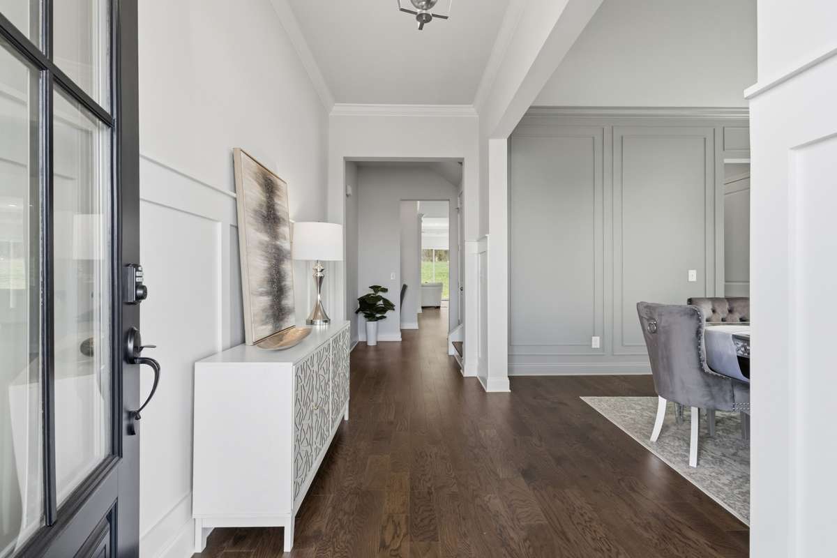 Entry with custom millwork.