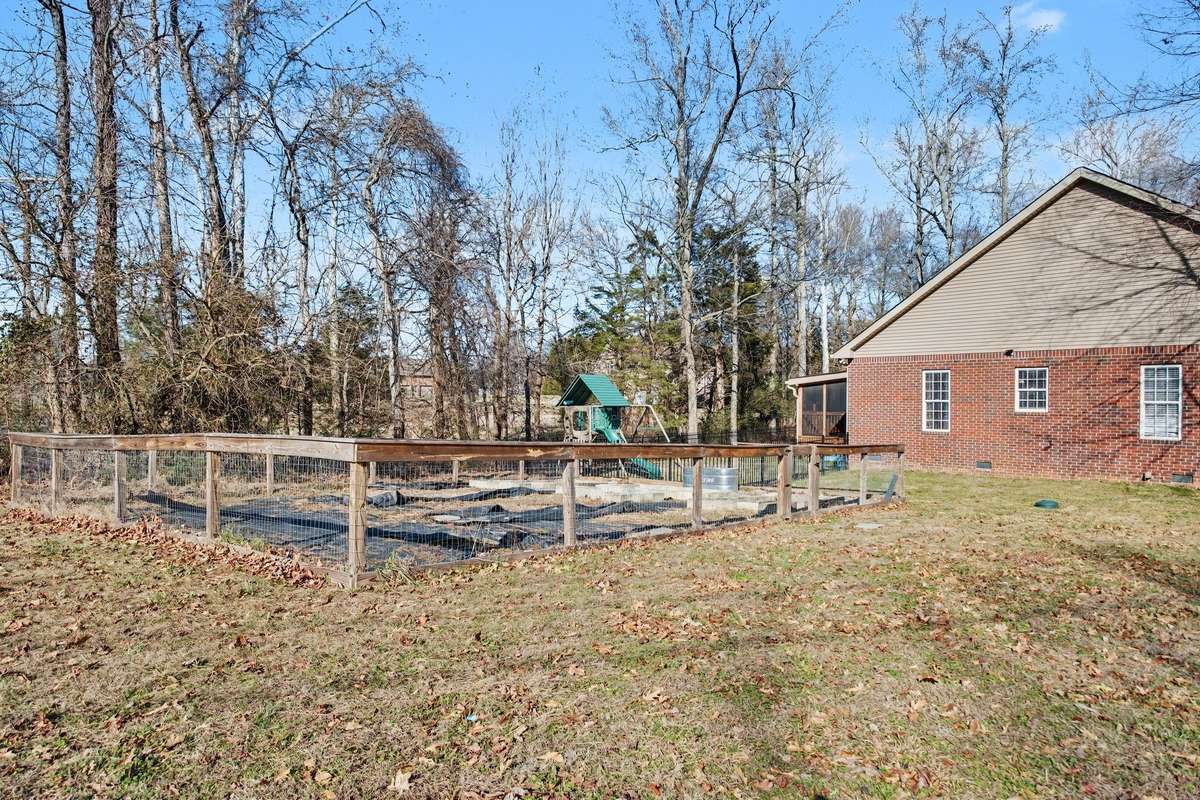 Enjoy gardening or want to start? This fenced in area is ready for one!