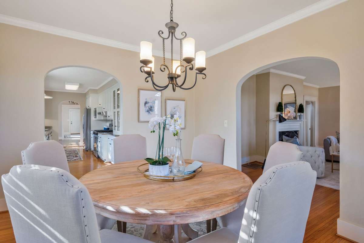 Dinning Room Easily Flows into the Kitchen then Breakfast Rm and Den