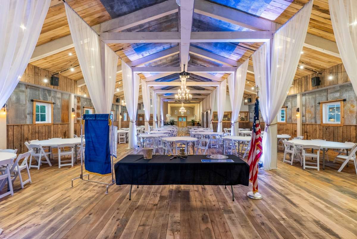 Looking towards the Entrance of the Event Barn